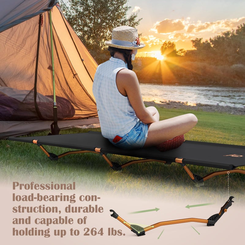 G2 GO2GETHER Foldable 4lbs Camping Cot, Durable Travel Tent Cot, Ultralight for Backpacking, Summer Hiking, Mountaineering, Easy to use for Woman & Man, Comes with Storage Bag - Image 5